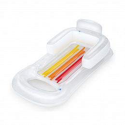Bestway 43028 Nafukovacie lehátko s operadlom Transparentné
