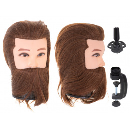 Aga Holičský tréning - hlava s fúzami BARBER hnedý Aga Holičský tréning - hlava s fúzami BARBER hnedý