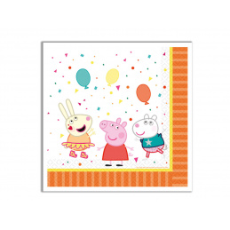 Peppa Pig Papierové obrúsky Prasiatko Peppa 33x33cm 16 ks