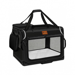 Tresko Prepravka pre psy a mačky 102x69x69 cm Čierna Tresko Prepravka pre psy a mačky 102x69x69 cm Čierna