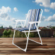 Linder Exclusiv Kreslo PO2600SO Ocean s pruhmi