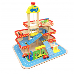 Aga4Kids Drevená štvorposchodová Garáž MR6104