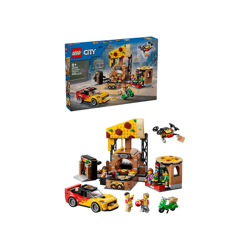 LEGO® City 60496 Donáška pizze s vozidlami