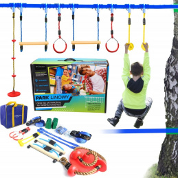 Prenosná prekážková dráha pre deti - lanový park