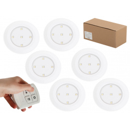 Aga LED Bezdrôtové batériové svetlo 6ks. + diaľkové ovládanie Aga LED Bezdrôtové batériové svetlo 6ks. + diaľkové ovládanie