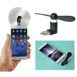 Mini ventilátor microUSB čierna ISO 5770