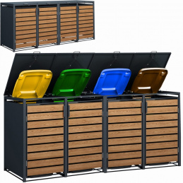 Kryt pre 4 odpadkové koše