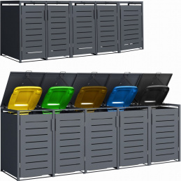 Kryt pre 5 odpadkových košov