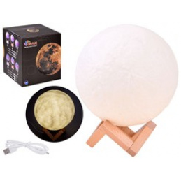 3D LED Lampička Farebný mesiac 18cm ZA3826