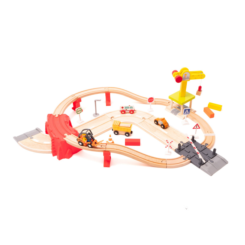 Aga4Kids Drevená vláčkodráha 32 dielov DS5643