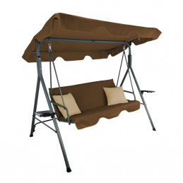 Aga Záhradná hojdačka 170x118x153 cm Hnedá