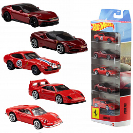 Hot Wheels 5 ks angličákov Ferrari JLN12