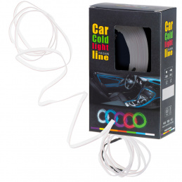 LED ambientné osvetlenie do auta / auto USB / 12V páska 5m biela