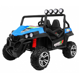 Detská terénna buggy Grand Lift Modrá + pohon 4x4 + diaľkové ovládanie + nosič batožiny + rádio MP3 + LED dióda