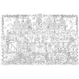 podlahové omaľovánky "Zámok princezien" XXL plagát