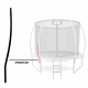 Aga Stojná tyč na trampolínu EXCLUSIVE 180/250/305/366 cm - spodná časť