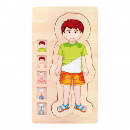 Small Foot Drevené hračky puzzle anatómia Tim 2DZ168 - II. KVALITA