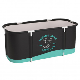 Aga Skladacia prenosná vaňa 120x60x60 cm Čierna