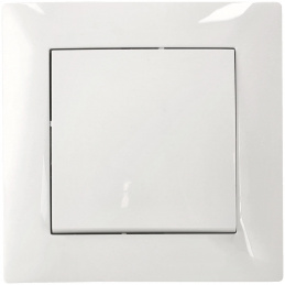 Jednopólový vypínač pod omietku, biely