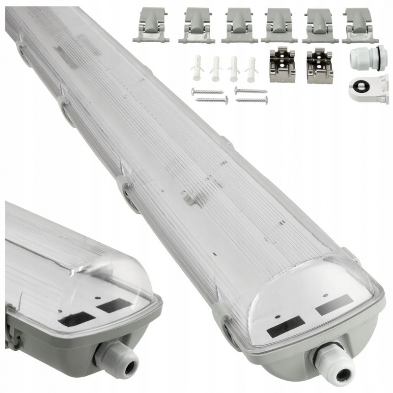 Svietidlo pre LED trubice TRU003 - T8 - 2x120cm - 230V - IP65