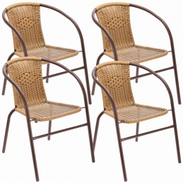 4 x Záhradná stolička BISTRO - béžové