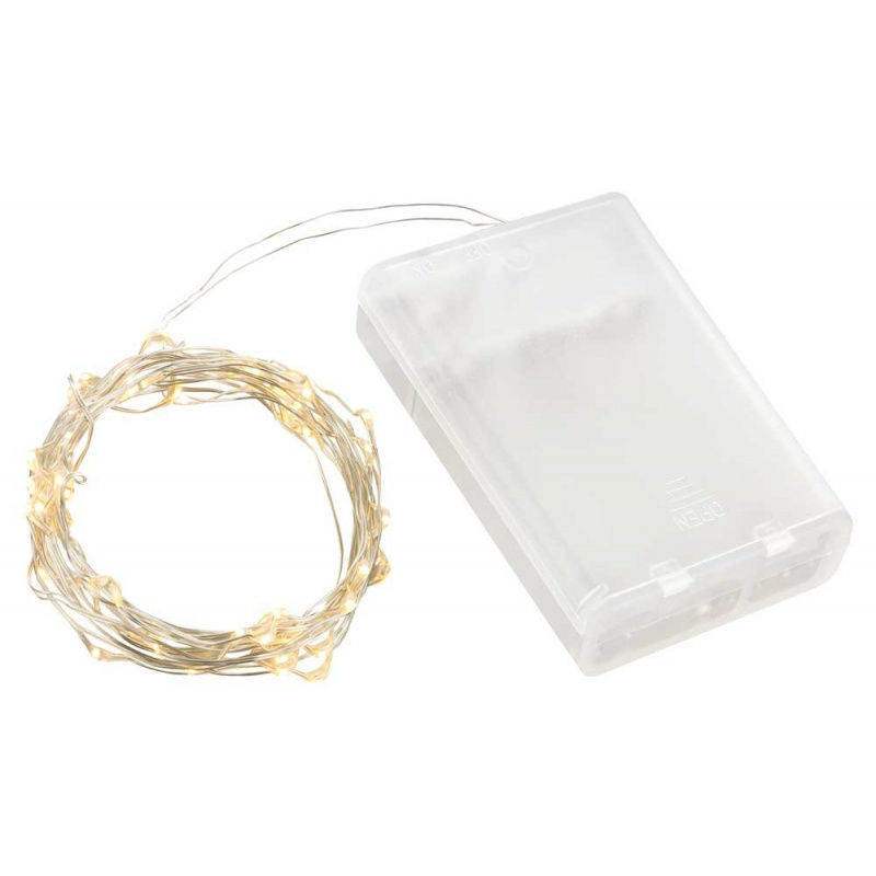 Linder Exclusiv Vianočný reťaz na batérie 50 LED Teplá biela