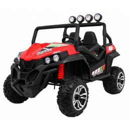 Grand Buggy Strong Lift pre deti Červená + pohon 4x4 + diaľkové ovládanie + nosič batožiny + rádio MP3 + LED dióda