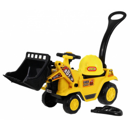 Kočík Baby Bulldozer + sťahovací vedierko + klaksón + úložný kútik + prilba
