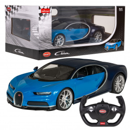 Bugatti Chiron blue RASTAR model 1:14 Diaľkovo ovládané auto + LED svetlá + 2,4 GHz diaľkové ovládanie