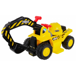 Detský bager na batérie Rider + prilba + pohyblivá lyžica + úložný priestor