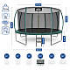 Aga SPORT EXCLUSIVE Trampolína 366 cm Tmavozelená + ochranná sieť + rebrík