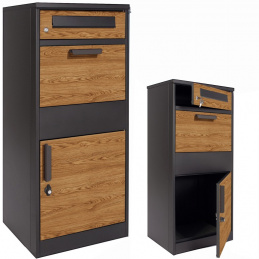 Schránka na listy a balíky - s prenosom dreva