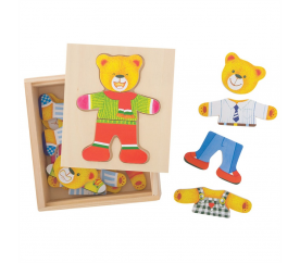 Bigjigs Toys Oblékací puzzle Pán medveď