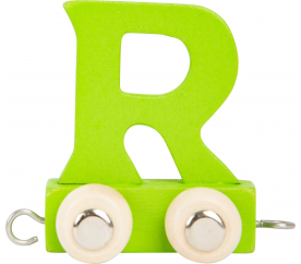 Drevený vláčik farebná abeceda písmeno R