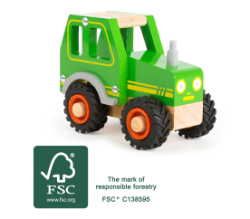 Small Foot Drevený traktor zelený