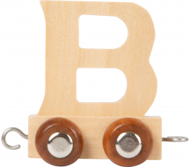 Drevený vláčik vláčikodráhy abeceda písmeno B