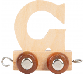 Drevený vláčik vláčikodráhy abeceda písmeno G