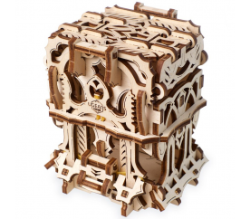 Ugears 3D drevené mechanické puzzle Schránka na karty