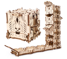 Ugears 3D drevené mechanické puzzle Veža pre hry s kockami