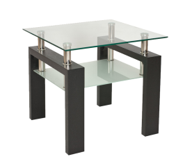 Signal Konferenčný stôl LISA D 60x60 cm Biela/Čierna