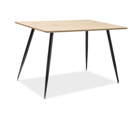 Signal Jedálenský stôl REMUS 120x80 cm Čierna Mat/Dub