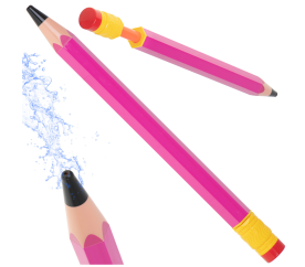 Peekaboo vodná pumpa ceruzka 54cm ružová