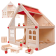 Aga Drevený domček pre bábiky s nábytkom 26x40x38 cm