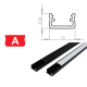 Hliníkový Profil pre LED pásky A Povrchový Čierny 1m