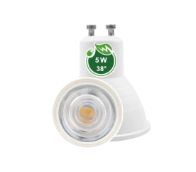 LED žiarovka - GU10 - 5W - 38 stupňov - teplá biela