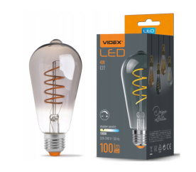 LED žárovka filament - E27 - 4W - ST64 - stmívatelná - teplá bílá