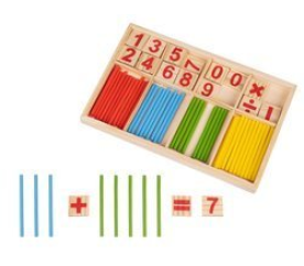 Montessori Drevená vzdelávacia hra s číslami ISO