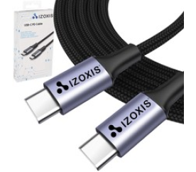 Kábel USB Typ-C PD, 2m čierny Izoxis 18927