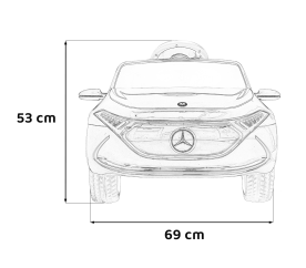 Mercedes Benz AMG EQA dla dzieci Czarny + Pilot + 5-punktowe pasy + EVA + Wyświetlacz MP3 + LED