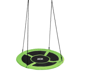 Aga Závesný hojdací kruh 120 cm Svetlo zelený